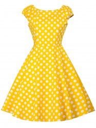 Vintage Polka Dot Skater Dress -  