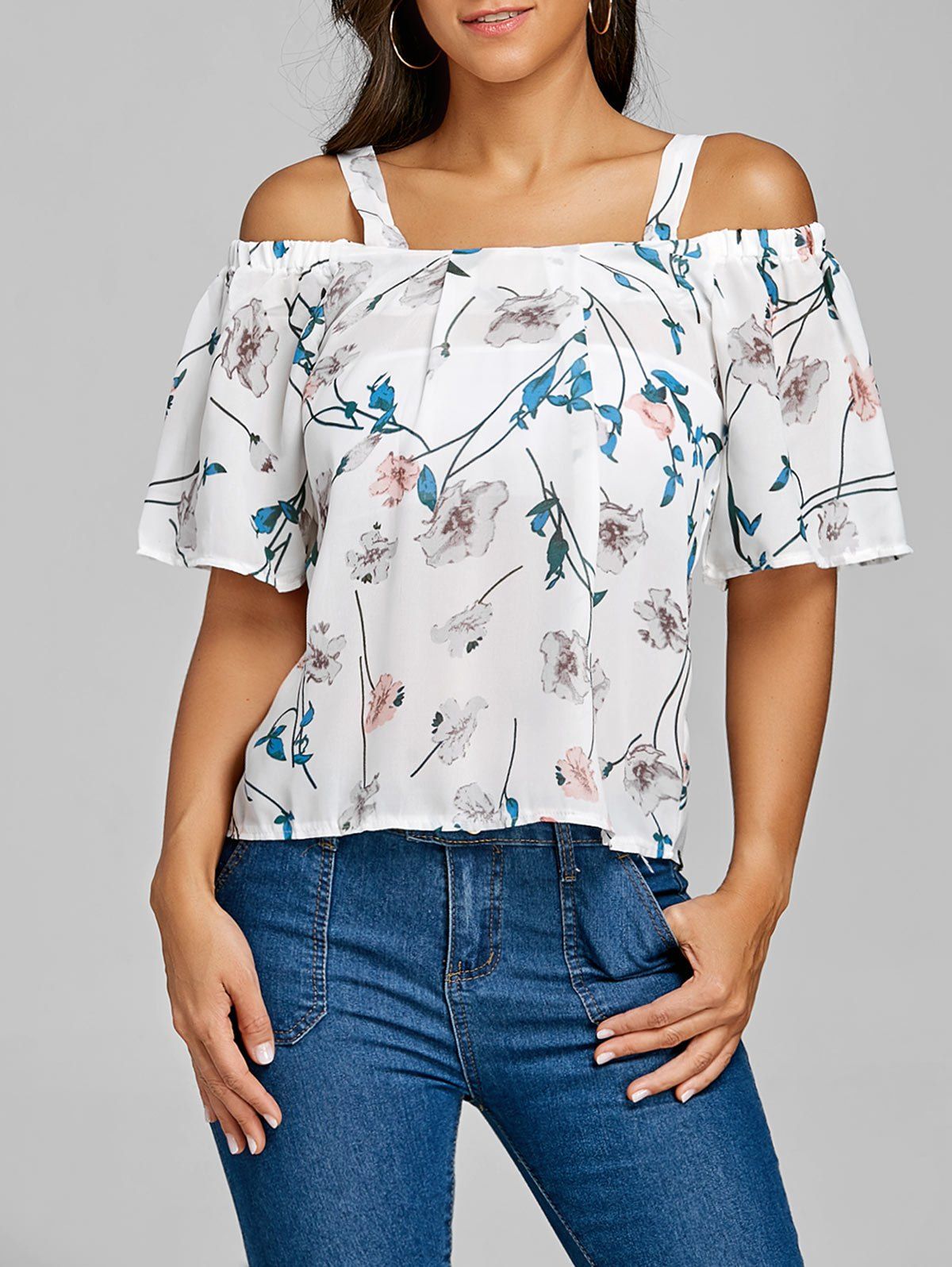 floral off shoulder blouse