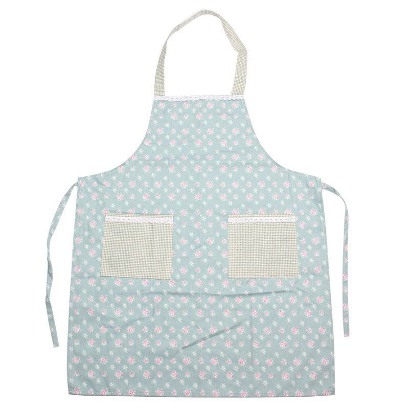 

Two Pockets Design Flower Kitchen Apron, Blue