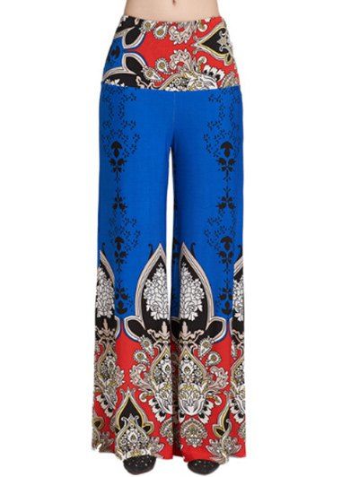 

Mid Waist Wide Leg Exumas Pants, Blue