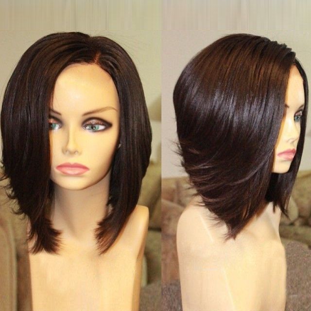 31 Off Medium Side Parting Flip Straight Inverted Bob Synthetic