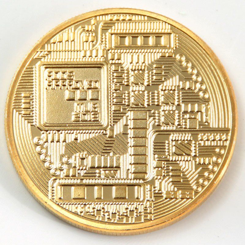 

Bitcoin Gold Plated Commemorative Collector's Coin, Golden