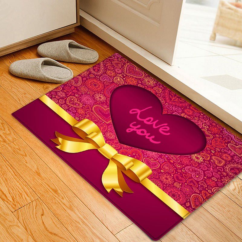 Valentine's Day Mandala Heart Pattern Water Absorption Area Rug [27% ...