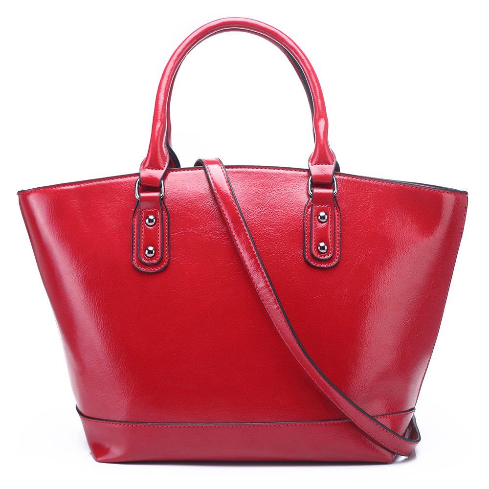 [44% OFF] Minimalist Faux Leather Tote Bag | Rosegal