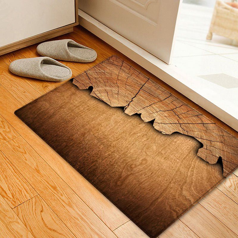 [56% OFF] Wood Grain Pattern Anti-skid Water Absorption Area Rug | Rosegal