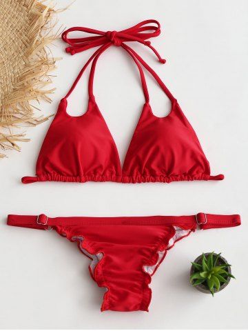 Lace Up Halter Skimpy Bikini Hot Lace Up Halter Skimpy Bikini