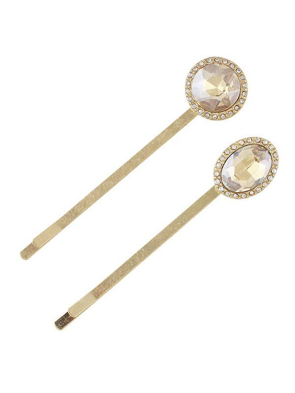 

Geometric Faux Crystal Embellished Hair Pin, Champagne