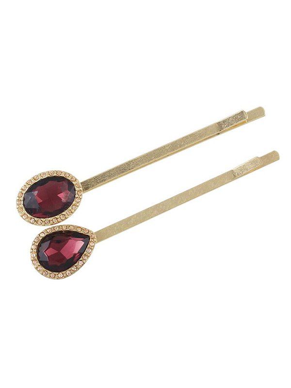 

Geometric Faux Crystal Embellished Hair Pin, Red