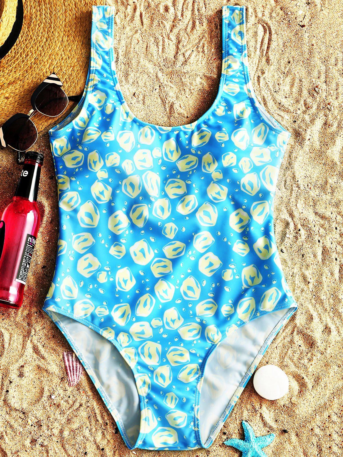 

Backless High Leg Swimsuit, Windsor blue