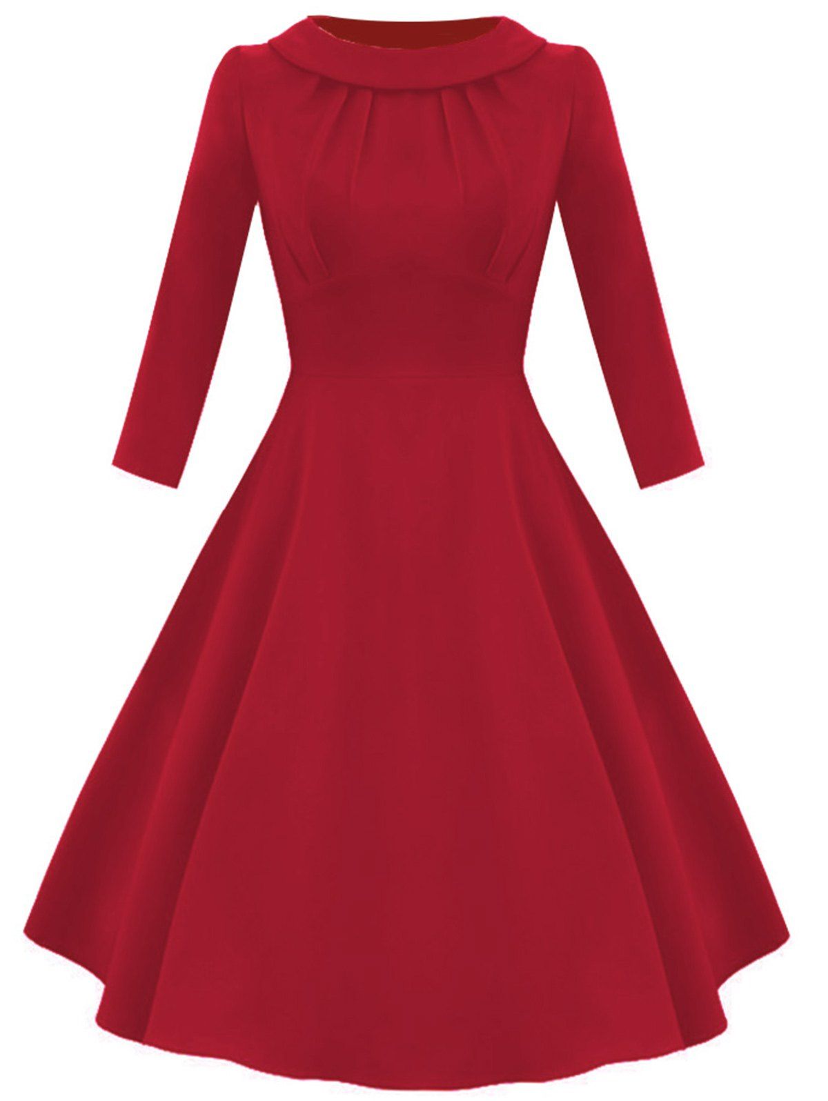 [28% OFF] Empire Waist Vintage Fit And Flare Dress | Rosegal