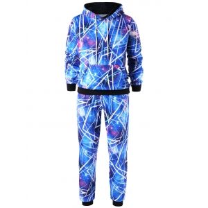 

Galaxy Drawstring Hoodie with Jogger Pants, Blue