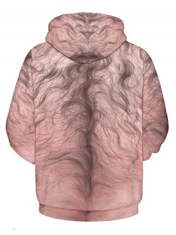 

Kangaroo Pocket Human Body 3D Print Funny Hoodie, Light pink