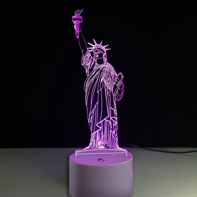Statue Of Liberty Touch Colors Change LED Night Light [67 OFF] Rosegal