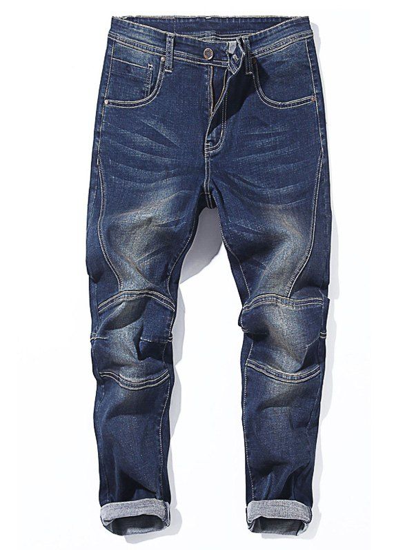 

Zip Fly Tapered Fit Jeans, Blue