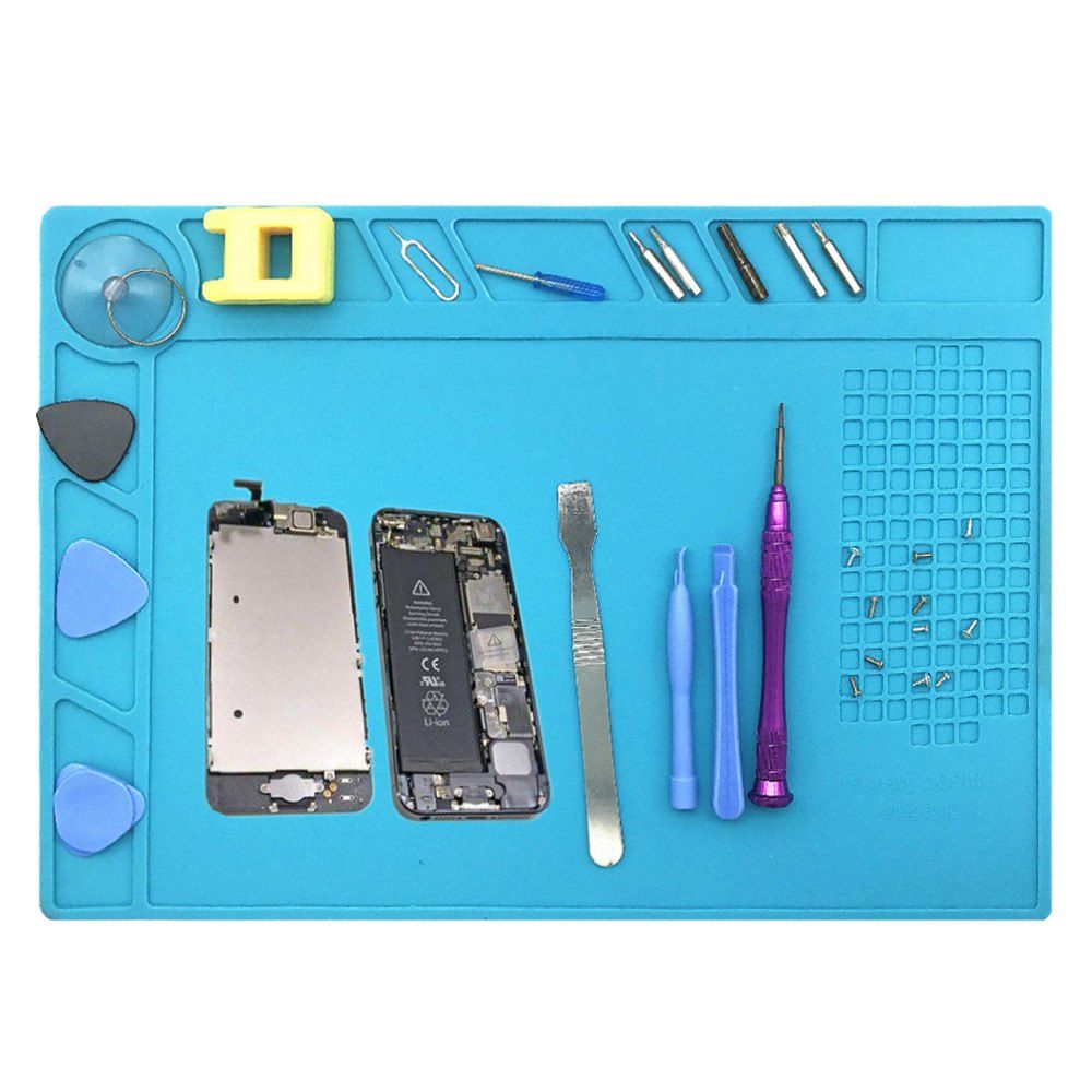 

Heat Insulation Silicone Phone Repair Kit Mat, Blue