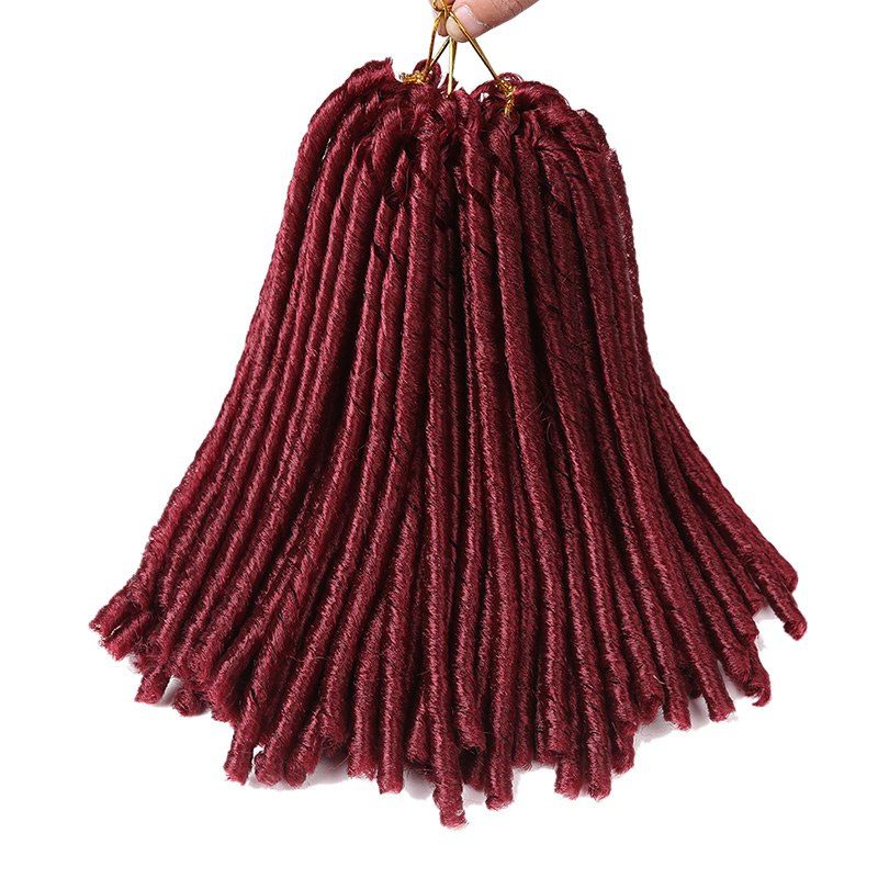 

Dreadlocks Crochet Braids Short Synthetic Hair Extension, Wine red