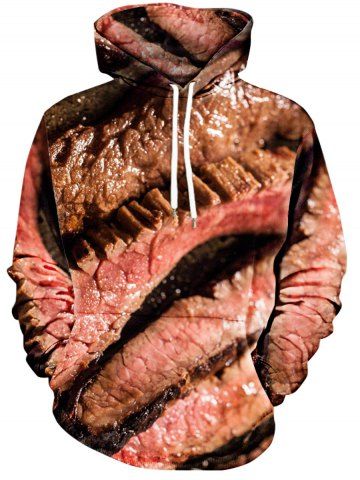 kangaroo pocket raw meat hoodie