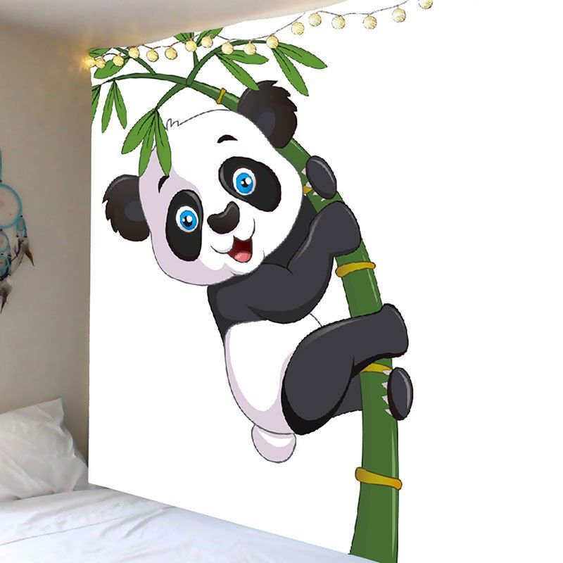 [45 OFF] Panda Hugging Bamboo Pattern Wall Art Tapestry Rosegal