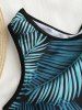 Bikini à Imprimé Feuille de Palmier à Dos Nageur -  