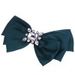 Faux Crystal Embellished Bowknot Fabric Brooch -  