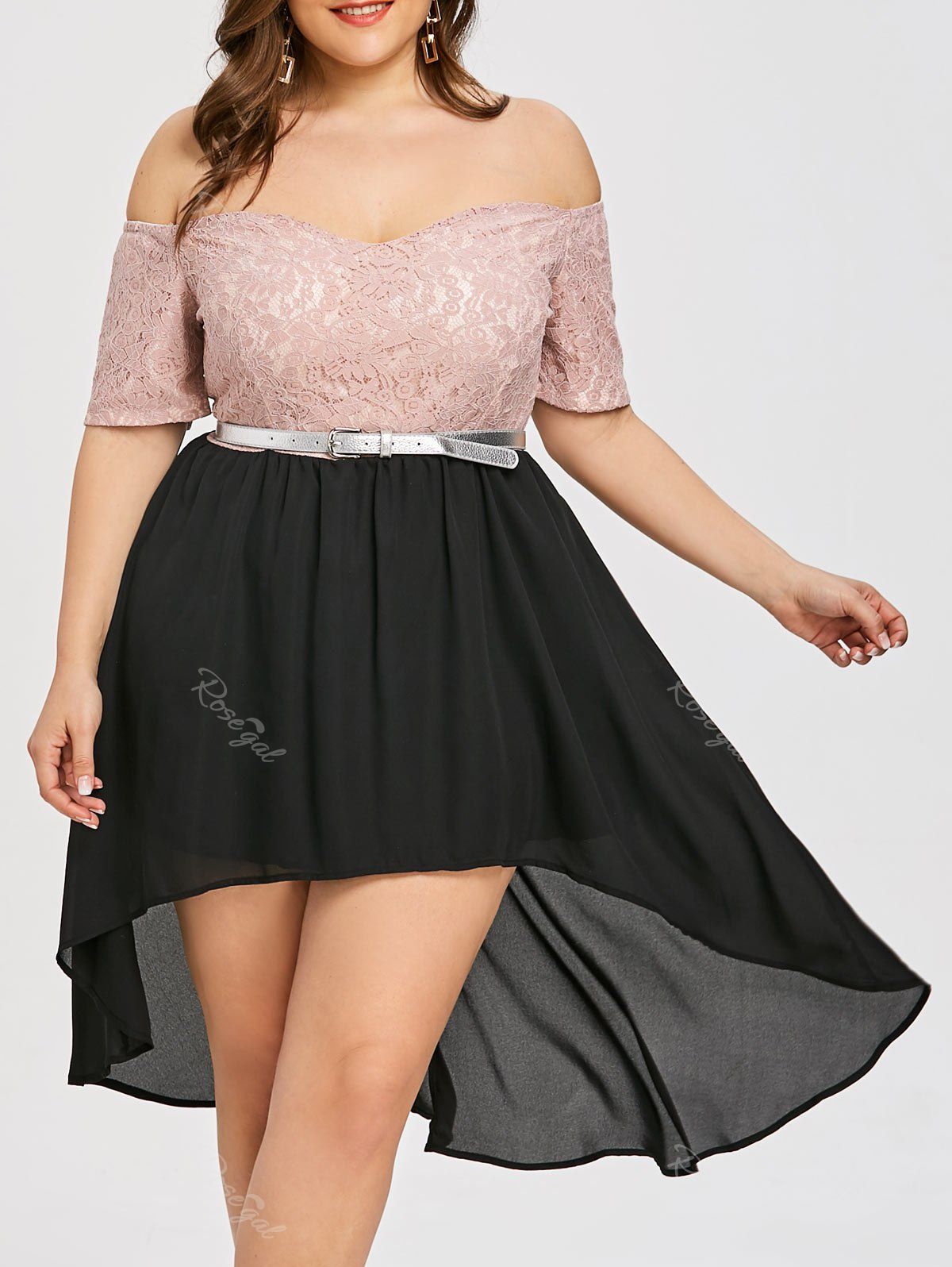 high low gown plus size