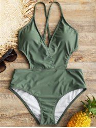 Maillot de Bain Une-Pièce Cache-Coeur Croisé Rembourré -  