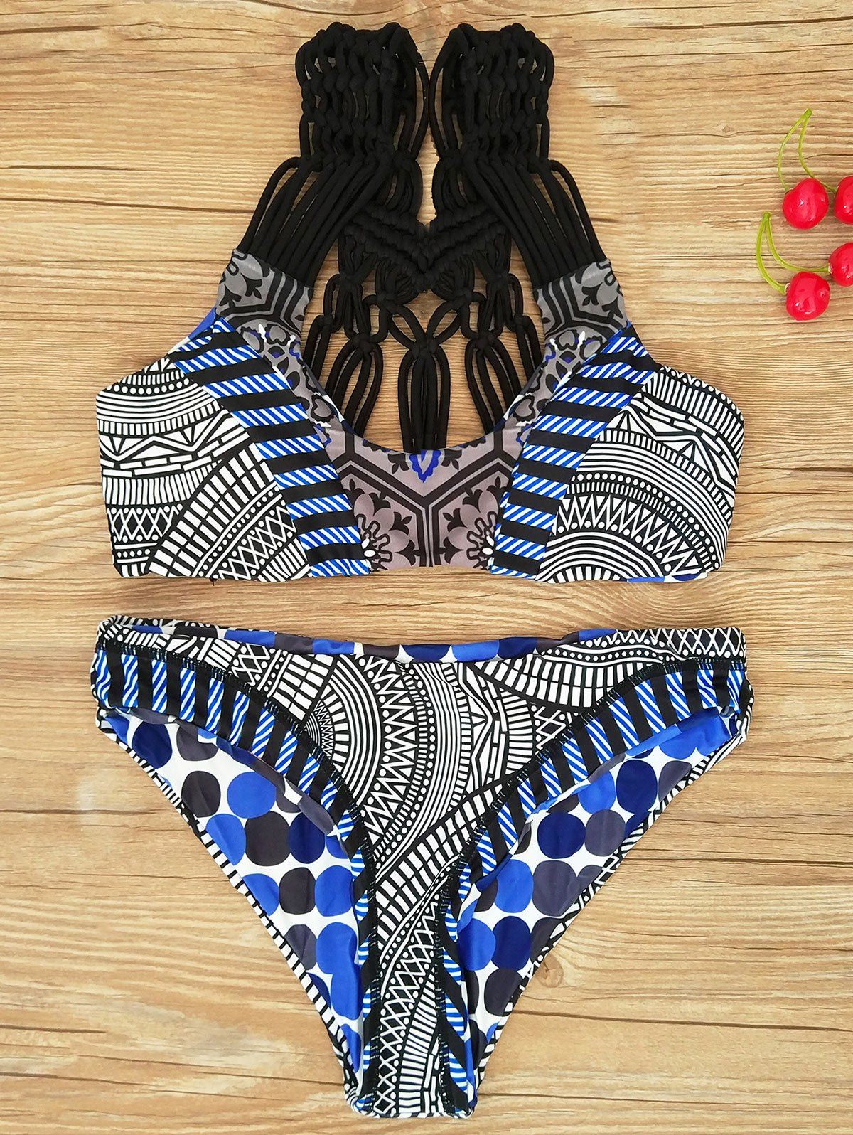 

Handicraft Straps Convertible Bikini Set, Colormix