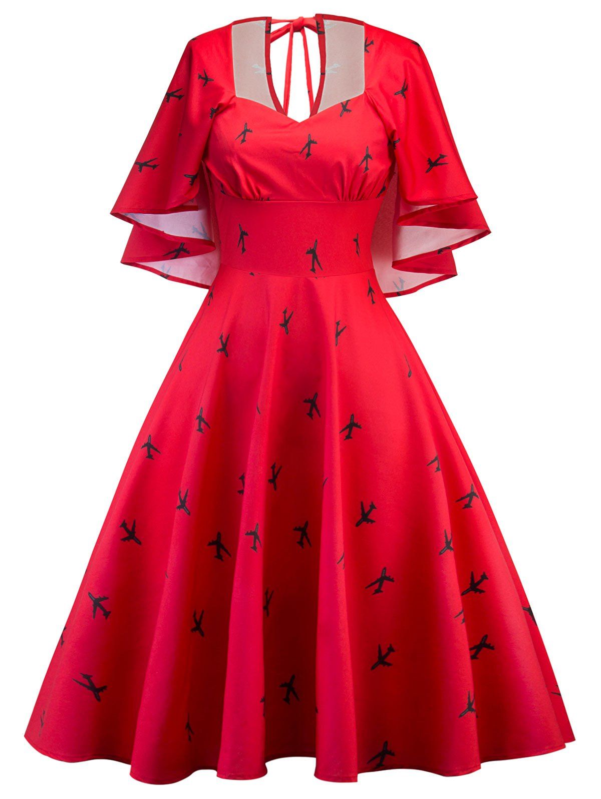 cape swing dress