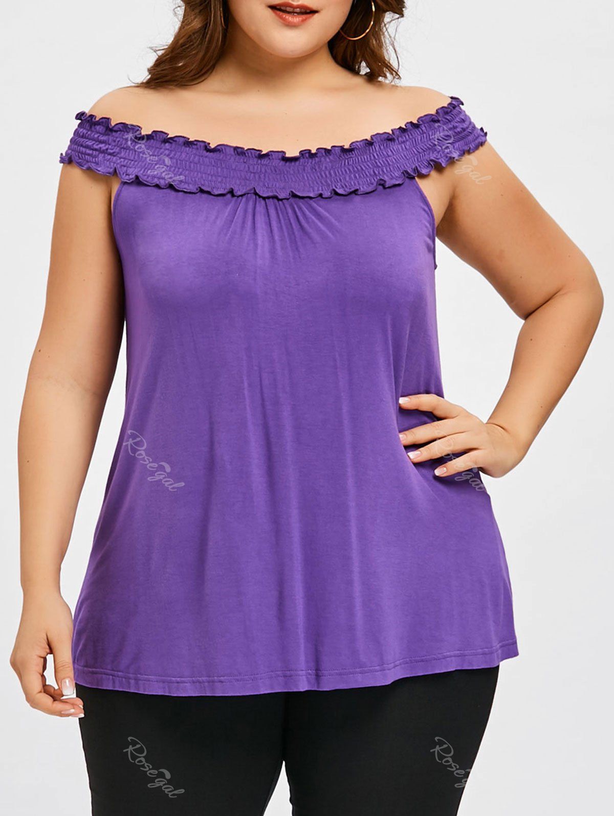 

Off The Shoulder Stringy Selvedge T-shirt, Colormix