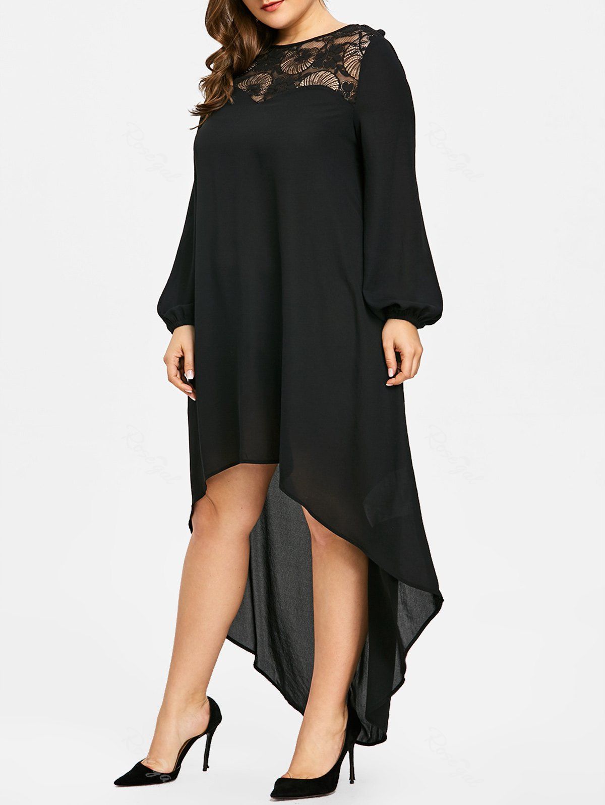 [34% OFF] Plus Size High Low Maxi Party Dress | Rosegal