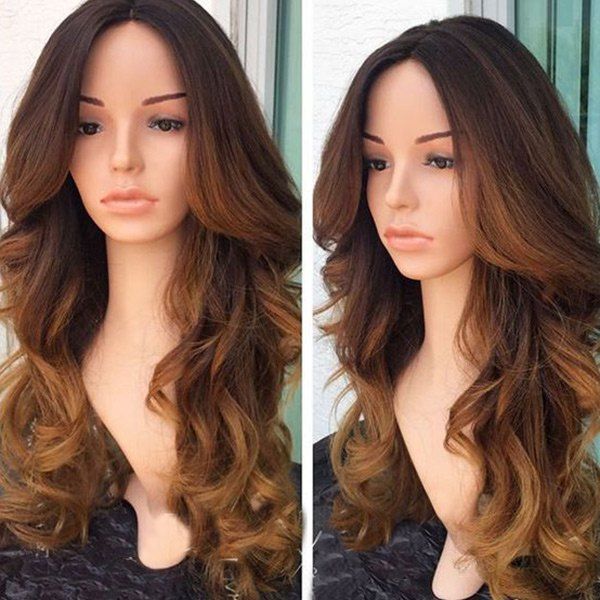 

Long Middle Part Colormix Wavy Synthetic Wig