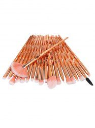 Kit de Brosse de Maquillage Cheveux Professionnel avec Motif Zircon 20Pcs -  