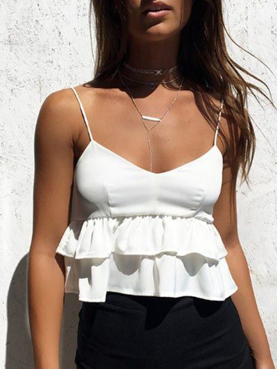 ruffle spaghetti strap top