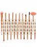 Kit de Brosse de Maquillage Cheveux Professionnel avec Motif Zircon 20Pcs -  