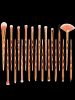 Kit de Brosse de Maquillage Cheveux Professionnel avec Motif Zircon 20Pcs -  