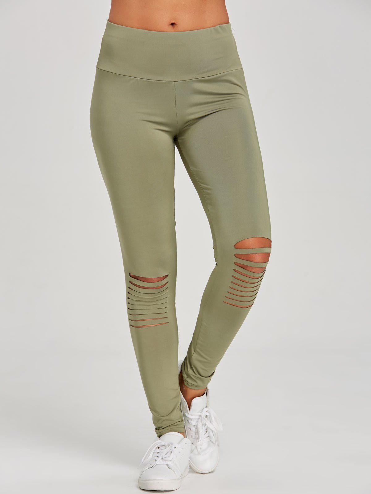 distressed workout leggings