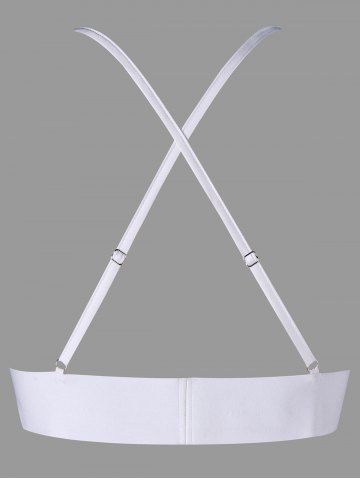 

Appliqued Criss Cross Camisole, White