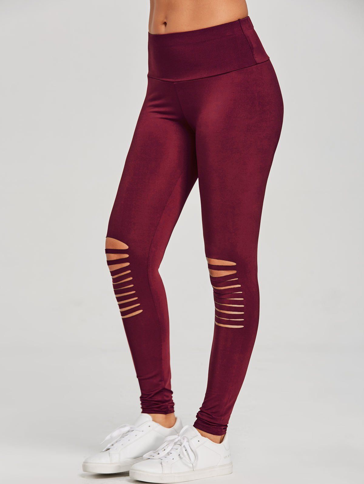 distressed workout leggings