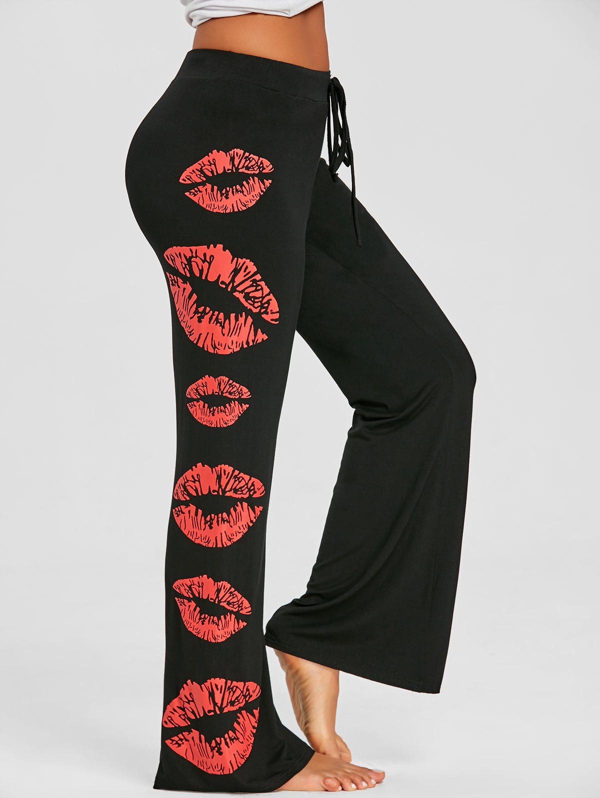 

Lips Palazzo Pants, Black