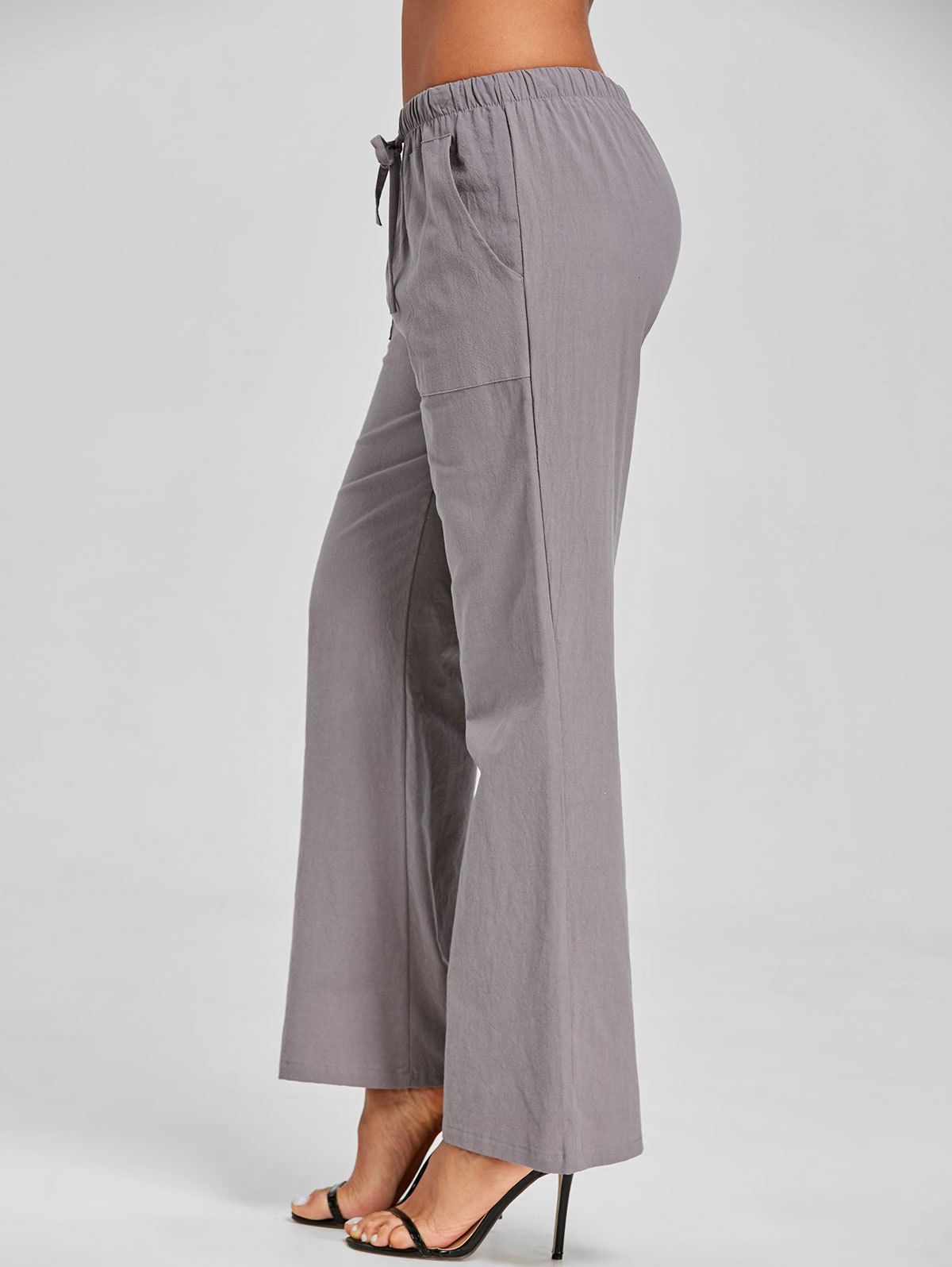 

Drawstring Casual Pants, Gray