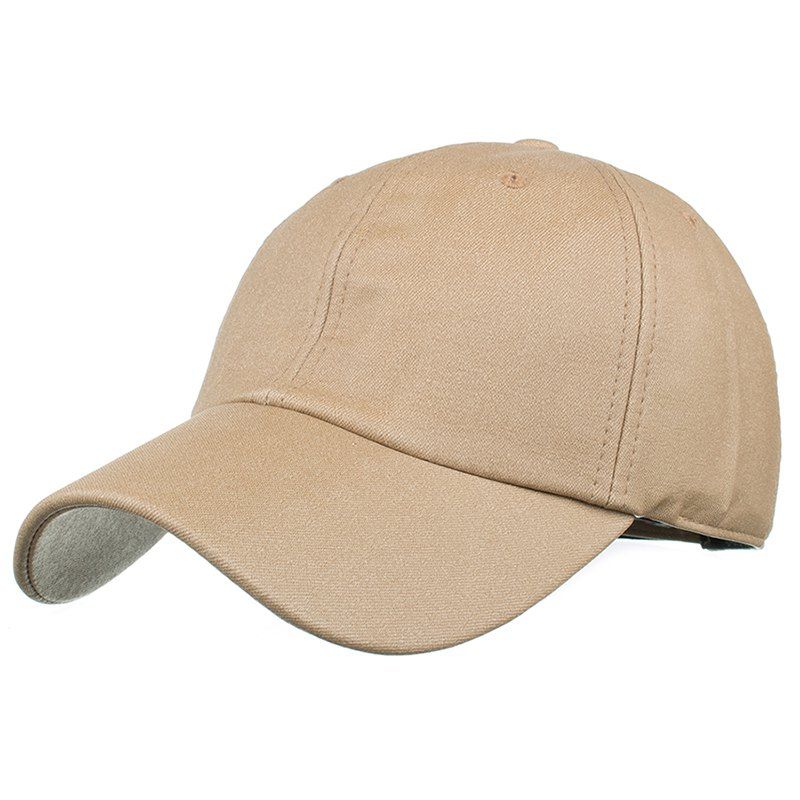 

Simple Line Embroidery Magic Sticker Baseball Hat, Khaki