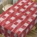 Meat Plaid Print Waterproof Dining Table Cloth -  