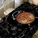 Nappe de Table Imperméable à Imprimé Pizza Réveil - Noir W54 pouces * L72 pouces