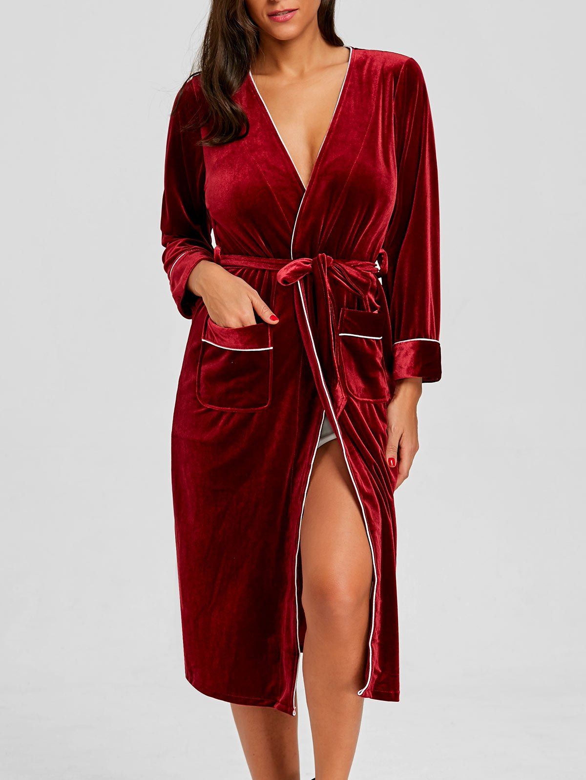 32-off-pockets-panel-velvet-sleeping-robe-rosegal