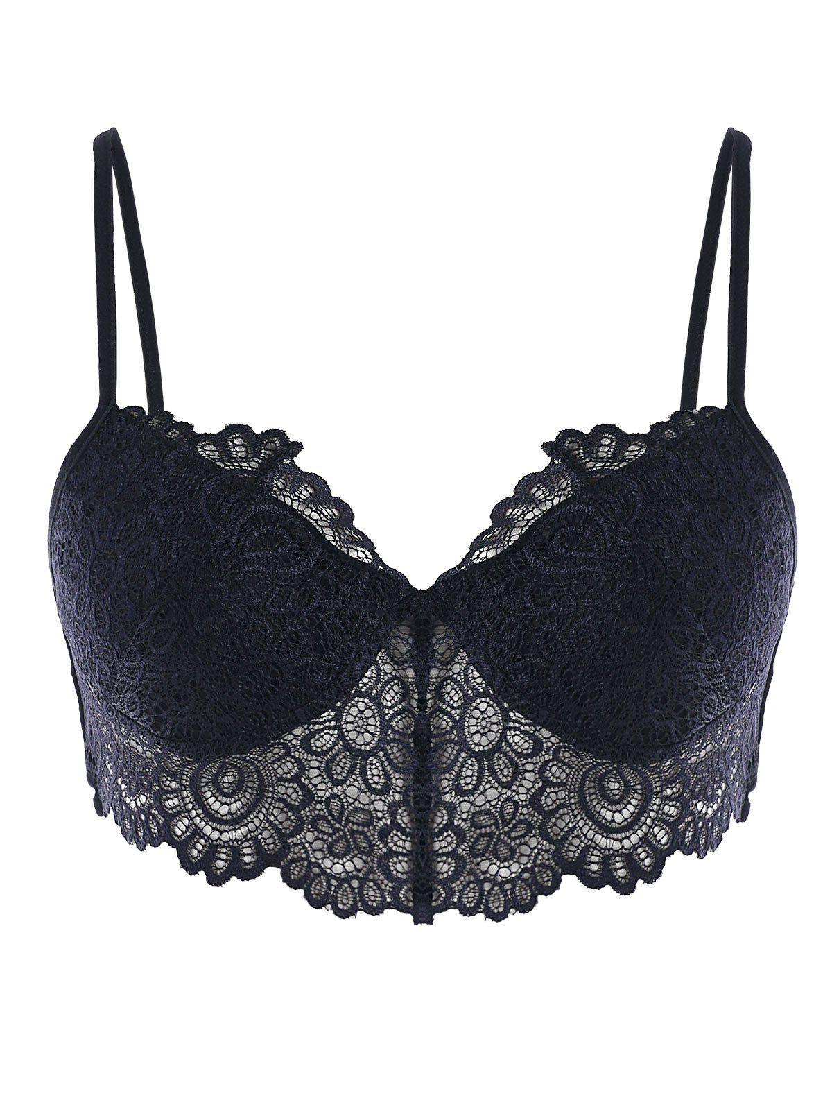 

Lace Crop Cami Top, Black