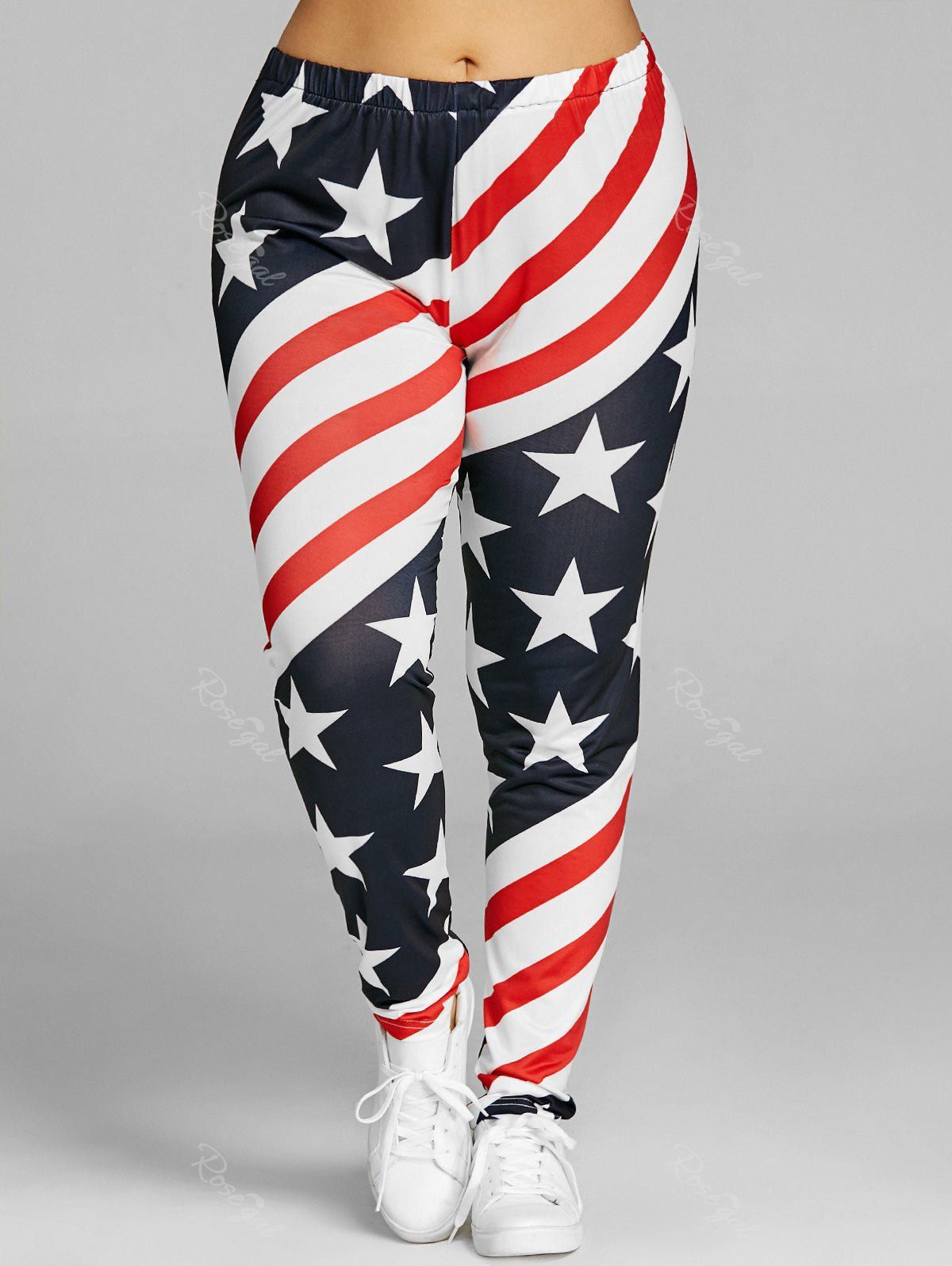 plus size american flag leggings