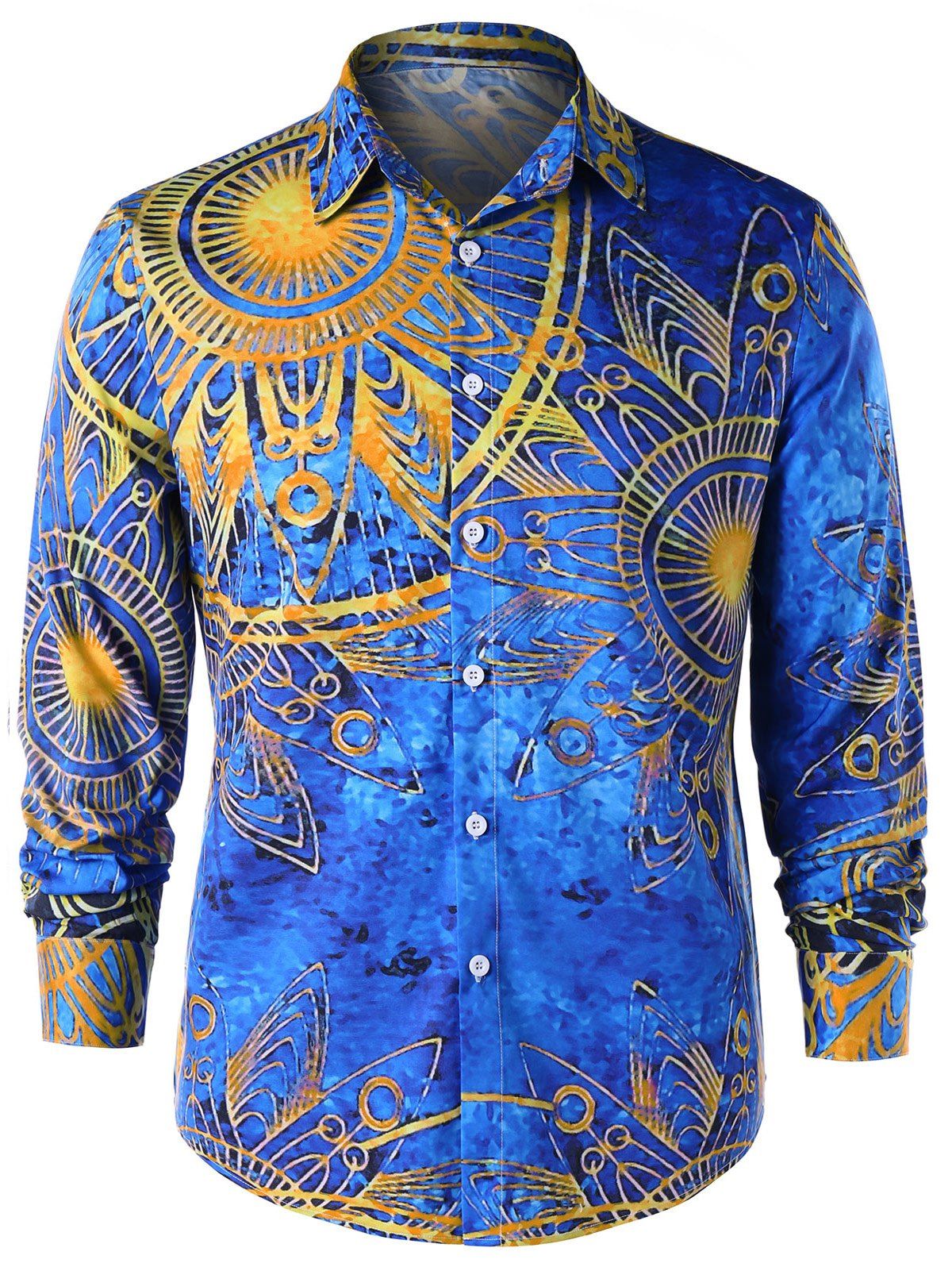 

Maya Totem Print Long Sleeve Shirt, Colormix