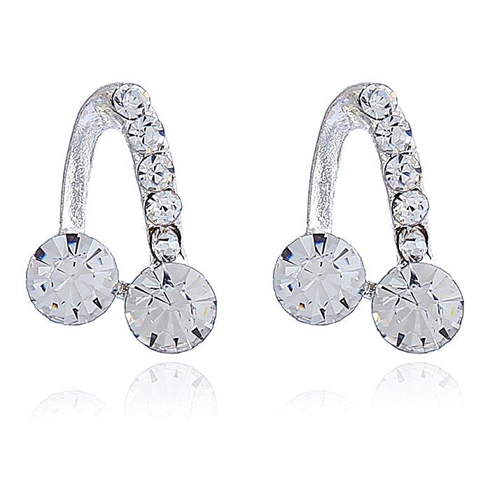 2018 Silvering Hollow Out Music Note Stud Earrings In Silver Chic Silvering Hollow Out Music Note Stud Earrings