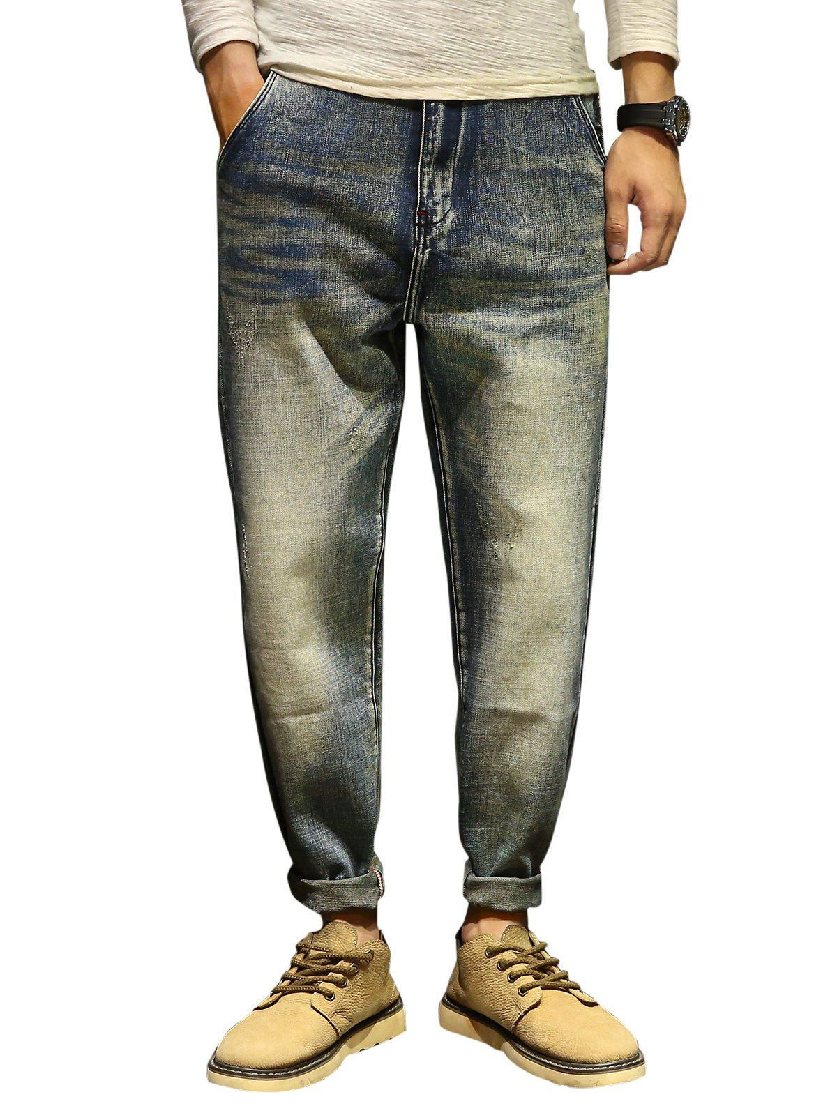 

Slim Fit Straight Leg Jeans, Blue