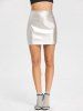 High Waisted Sparkle Bodycon Skirt -  